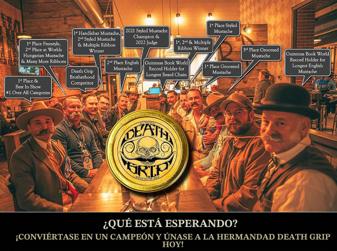 THE VINTAGE GROOMING CO. Cera de bigote Death Grip Cera para bigote...