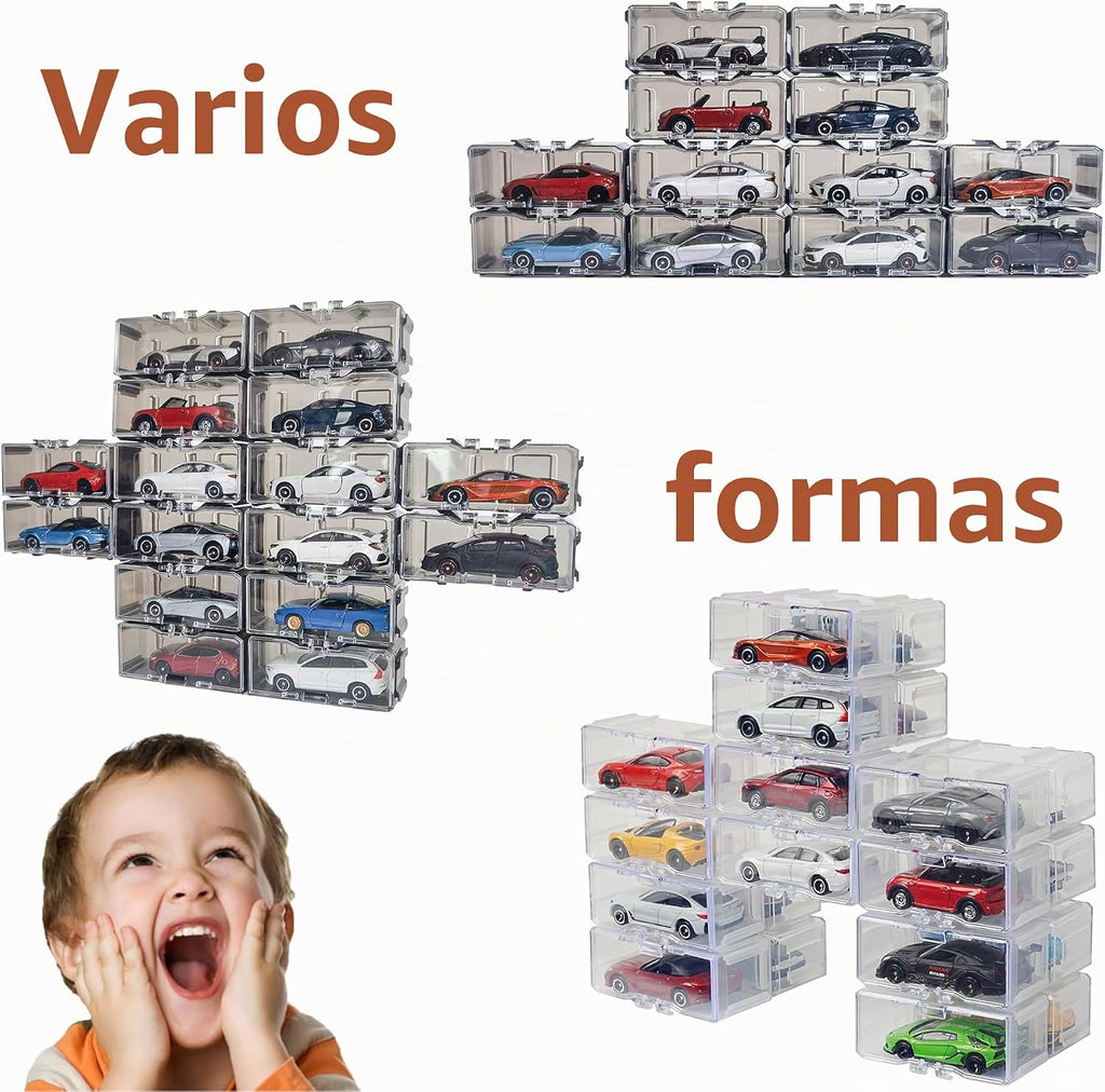 Estuche organizador de almacenamiento de juguetes para autos Hot Wheels, para autos Matchbox, para autos Mini, Estuche de exhibición de juguetes Hot Wheels a escala 1/64, contiene 10/40 autos
