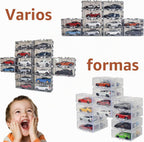 Estuche organizador de almacenamiento de juguetes para autos Hot Wheels, para autos Matchbox, para autos Mini, Estuche de exhibición de juguetes Hot Wheels a escala 1/64, contiene 10/40 autos