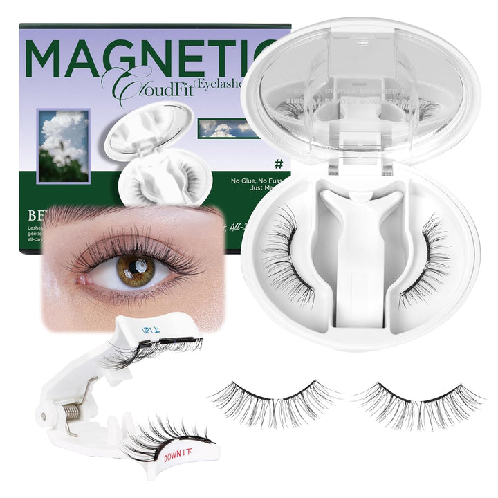 BEYELIAN Pestañas magnéticas portátiles con kit de aplicador, caja...