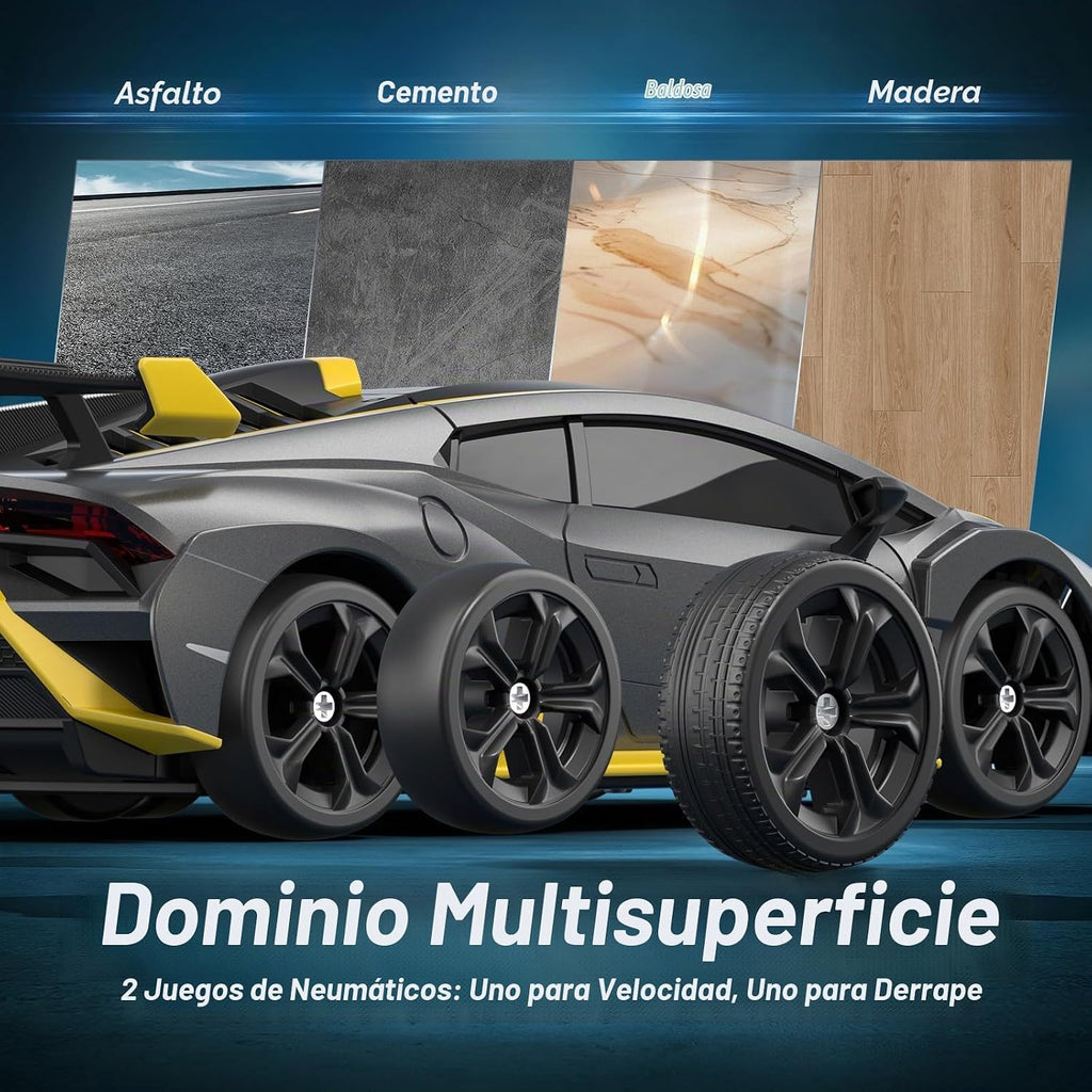 Lamborghini - Coche de juguete Lambo escala 1:24 (gris)