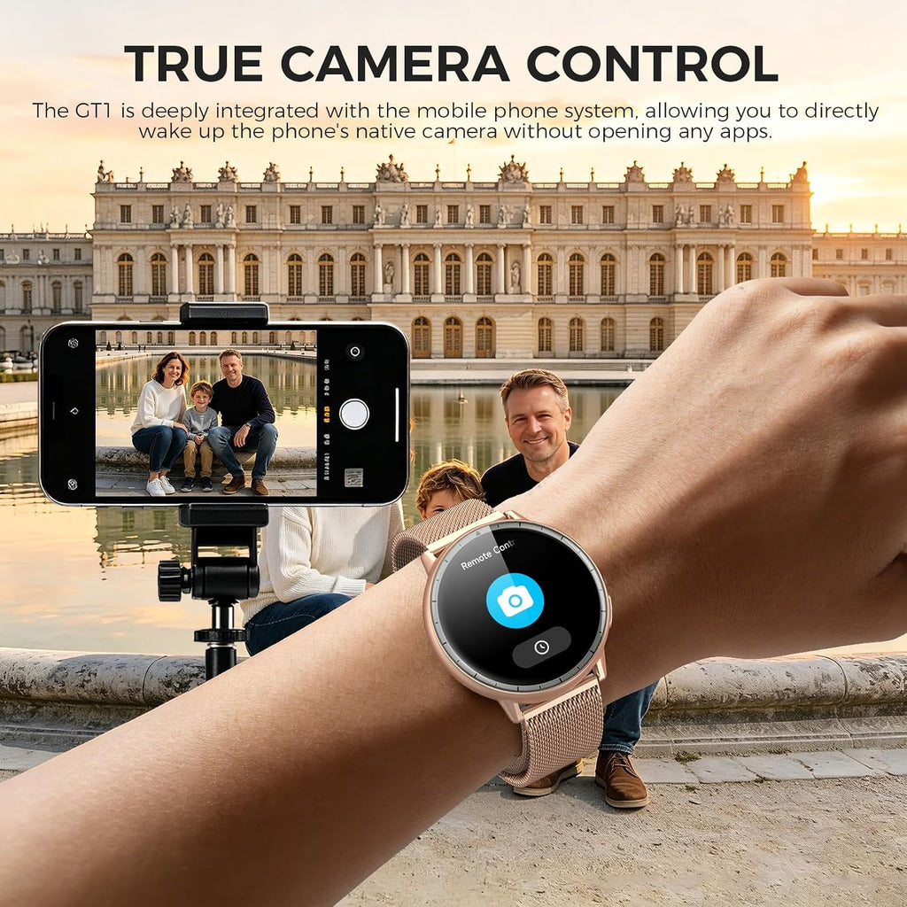 EGQINR GPS Smart Watch para Hombres y Mujeres, 1.32" AMOLED, Seguimiento de Actividad 5ATM