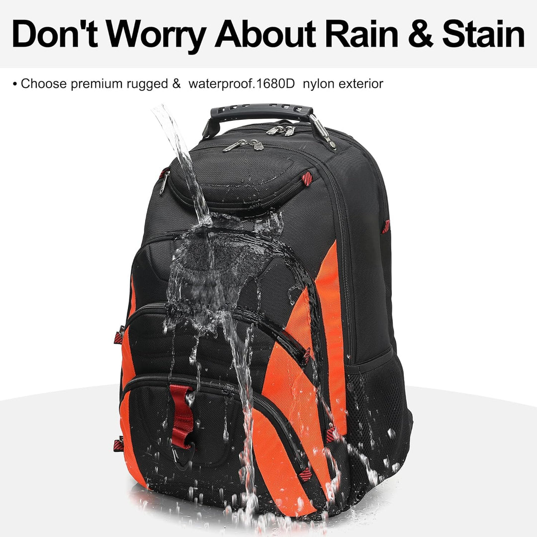 Mochila para laptop Boavan para hombre (Negro, 15.6), Negro y anara...