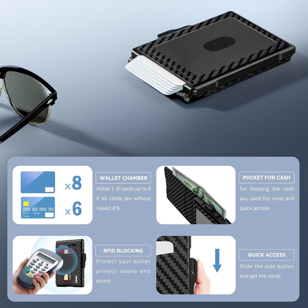 Cartera para hombre \u2013 Funda desplegable, ranura para efectivo...
