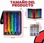 Carpeta de tarjetas 1008 con 9 bolsillos, carpeta de 3 anillos para tarjetas intercambiables con 56 páginas extraíbles, alto almacenamiento, impermeable, soporte para tarjetas de colección