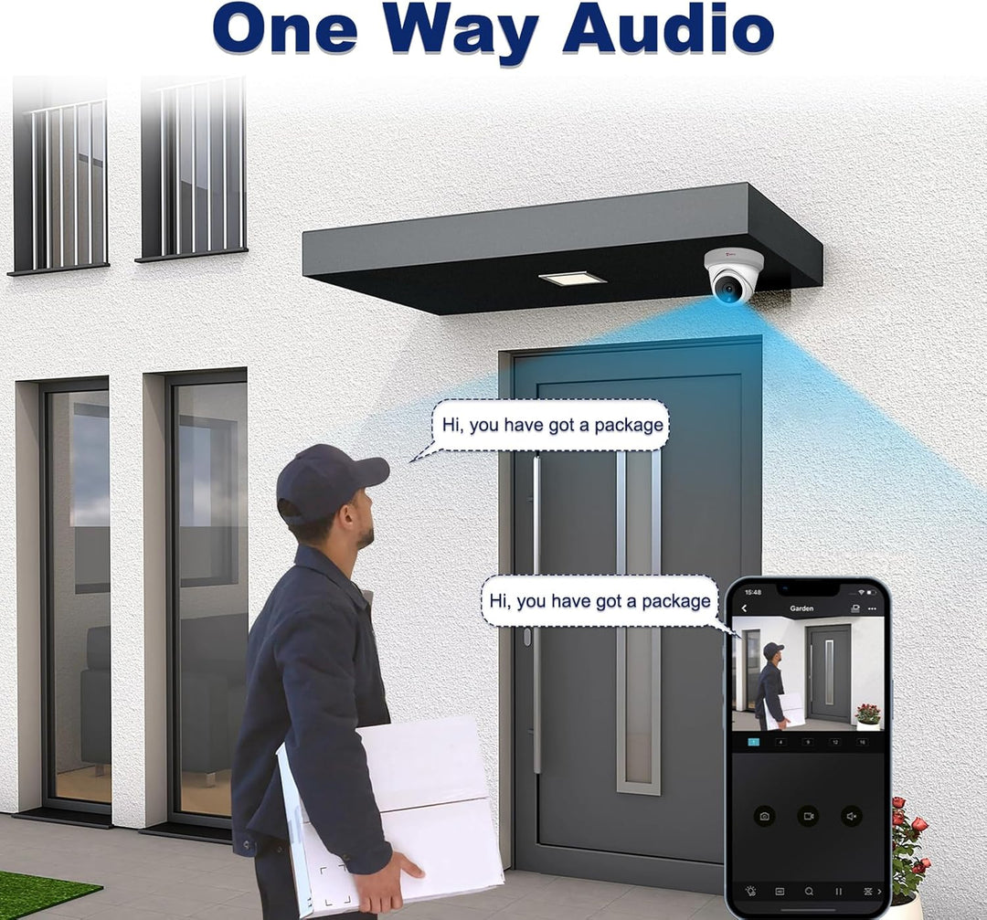 Anpviz Cámara IP PoE de 5 MP para exteriores, cámara de seguridad d...