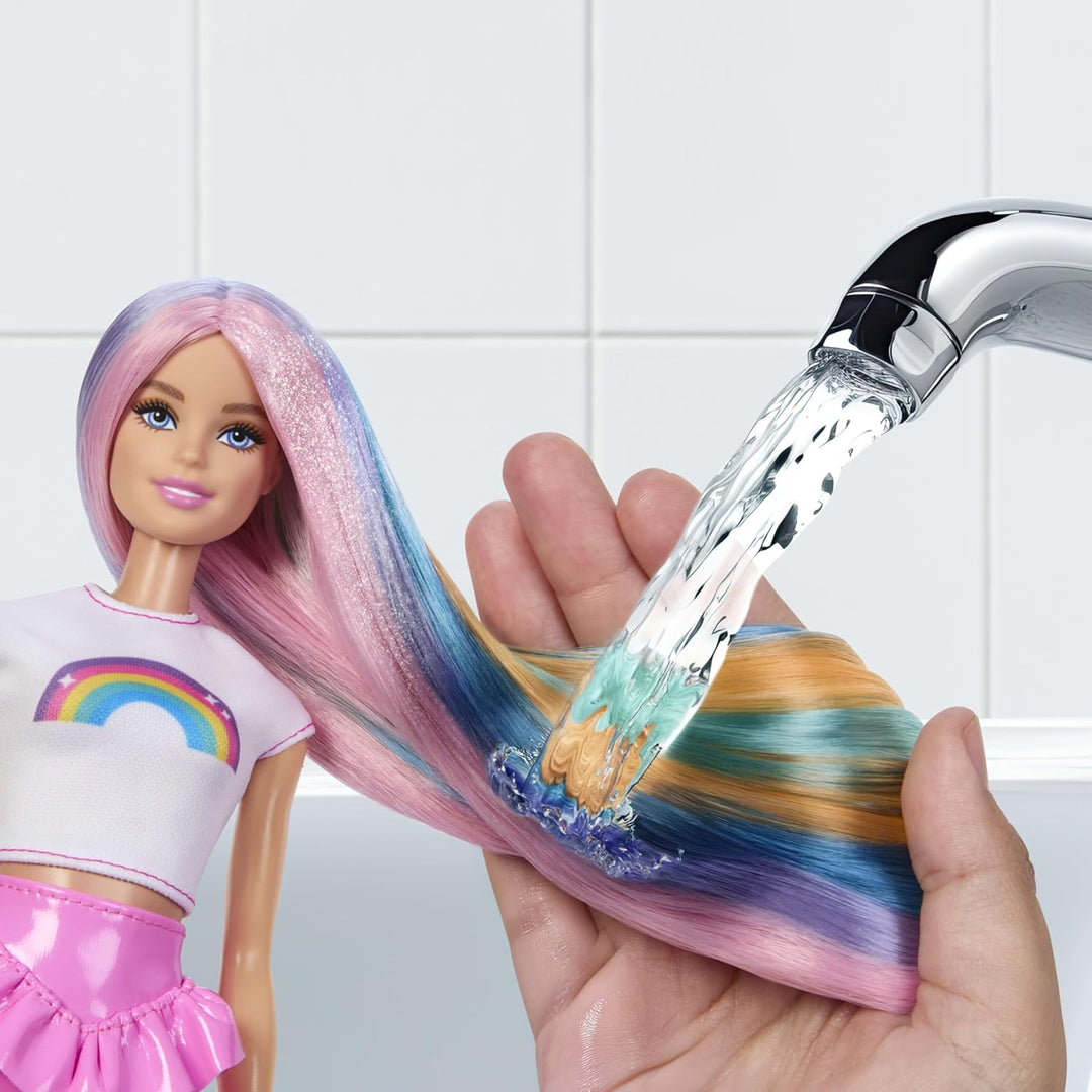 Barbie Rainbow Sparkle - Muñeca para el cabello, extra larga y colo...