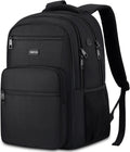 YAMTION - Mochila para laptop para hombres y mujeres, mochila negra, Negro, 15,6 pulgadas