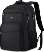 YAMTION - Mochila para laptop para hombres y mujeres, mochila negra, Negro, 15,6 pulgadas