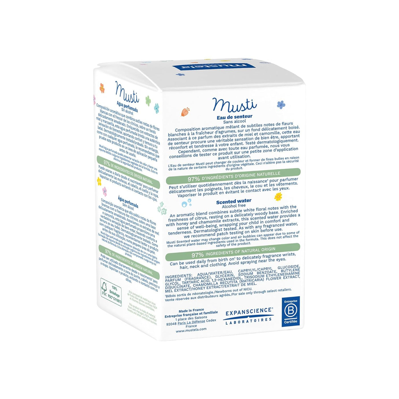 Mustela Musti - Spray de perfume y colonia a base de plantas para b...