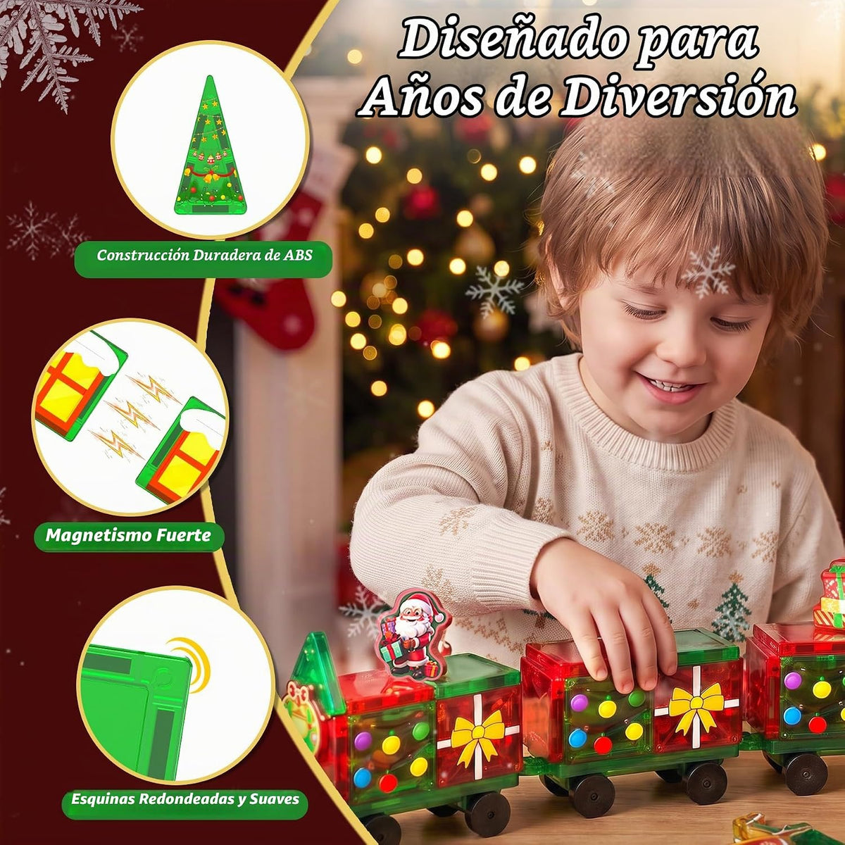Calendario de Adviento de azulejos magnéticos 2026, regalos de cuenta