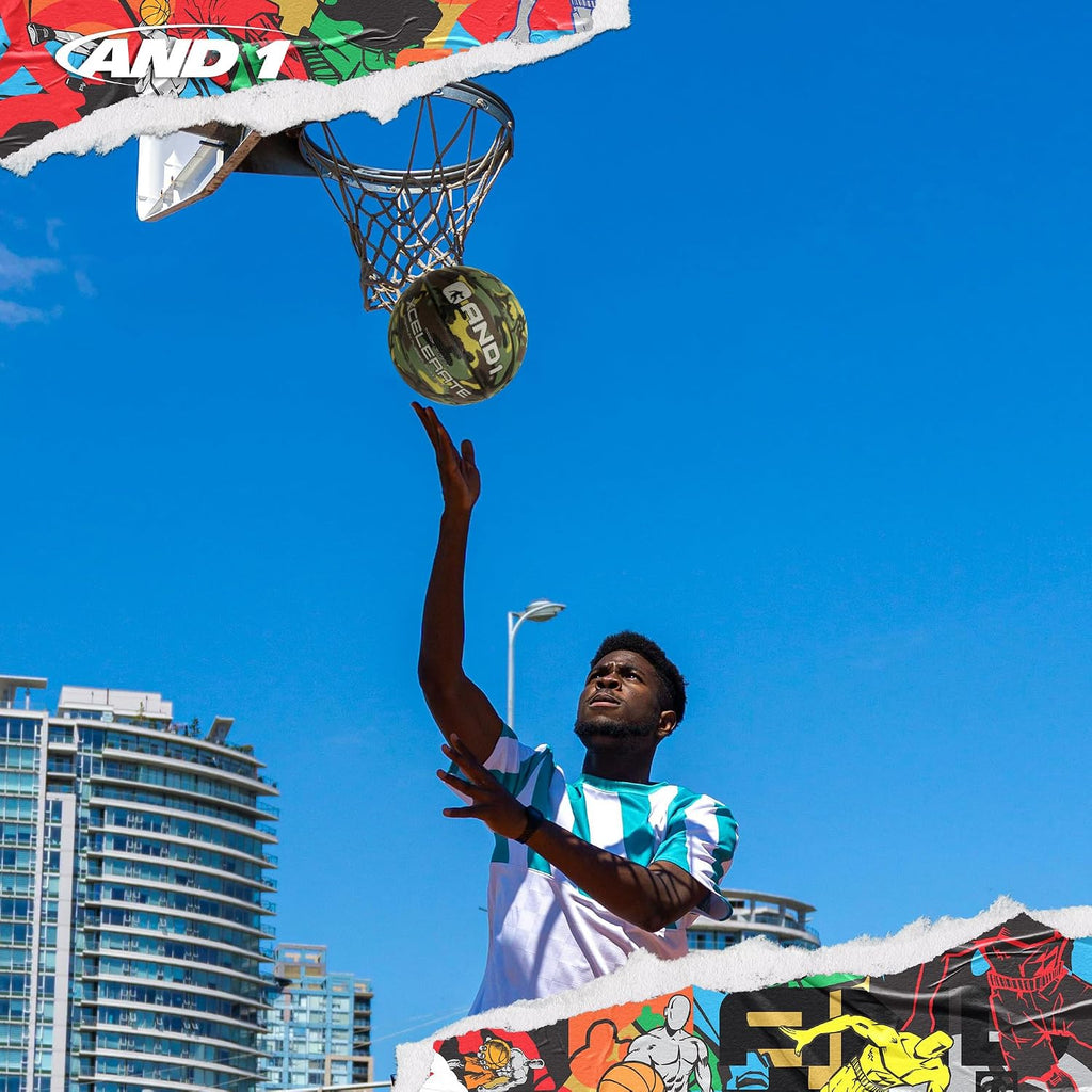 AND1 Xcelerate - Balón de baloncesto de goma, tamaño reglamentario oficial