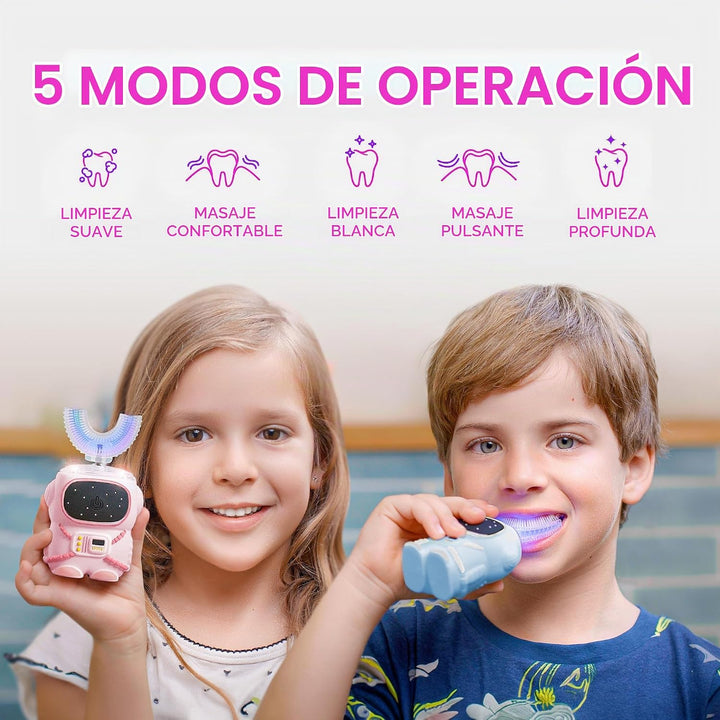 Bendi Cepillo de dientes eléctrico para niños, diseño de astronauta...
