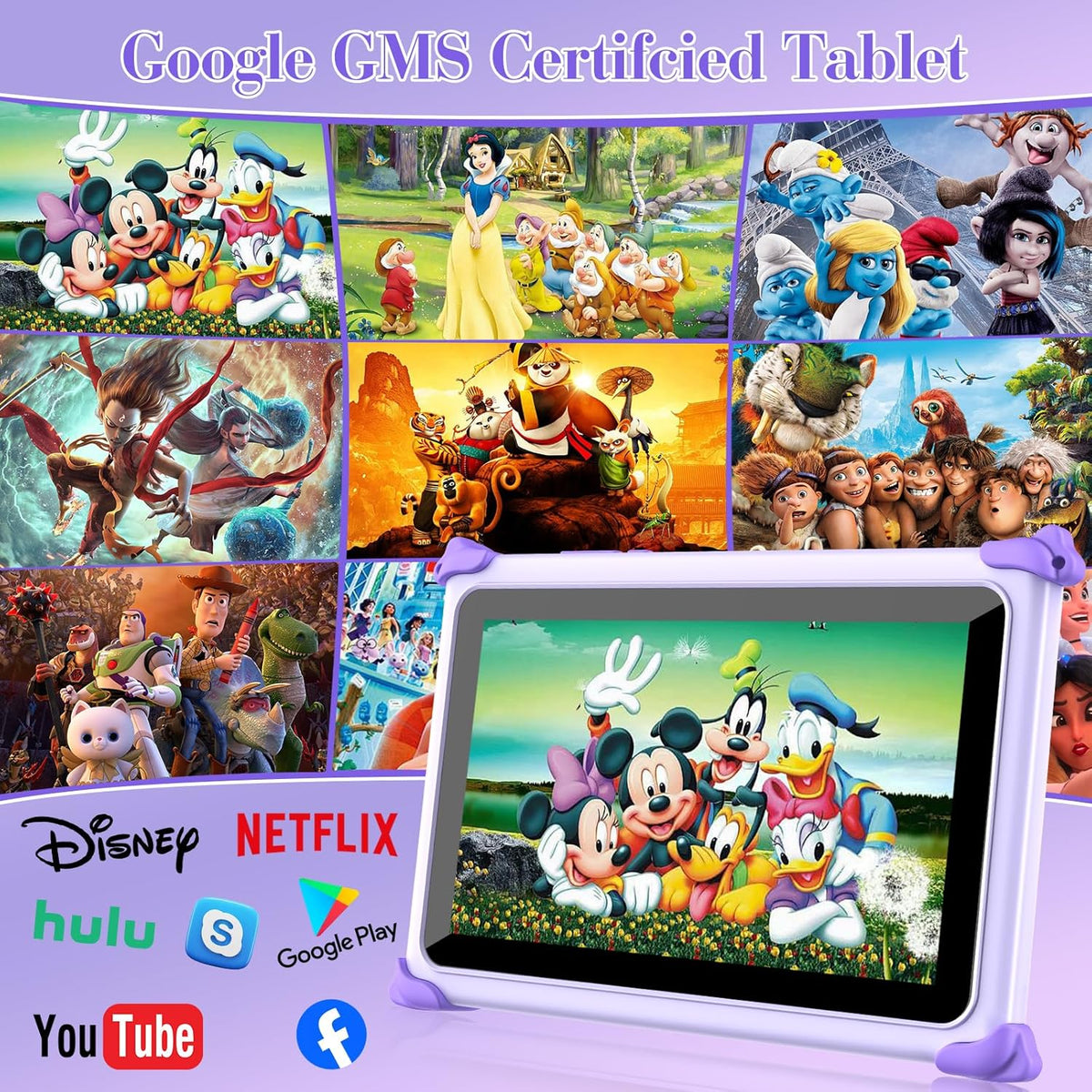 Tablet para niños de 7 pulgadas, tablet de 3-12 años, tabletas para...