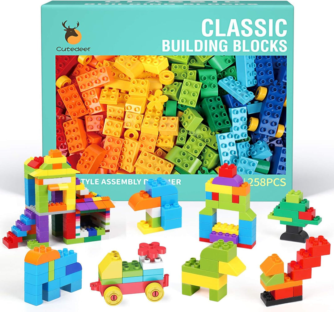 Cutedeer Juego de bloques de construcción grandes clásicos
