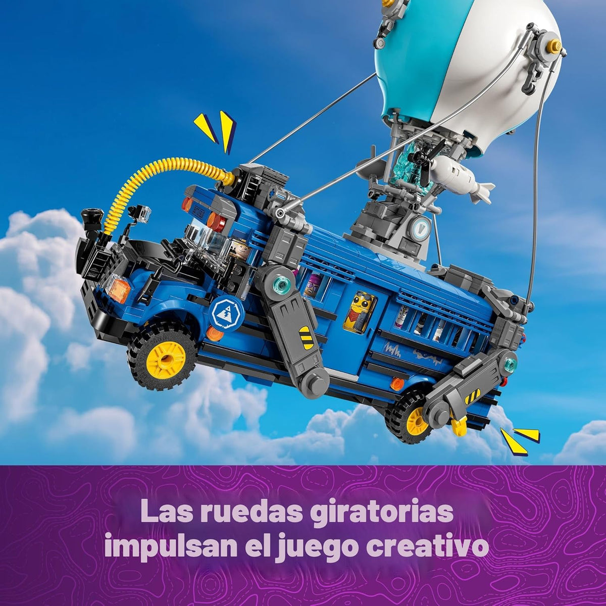 LEGO Fortnite - Juguete de construcción de autobús de batalla – Juguete coleccionable de Fortnite para niños y niñas, a partir de 10 años – Juego de simulación con 9 minifiguras de videojuegos – Regalo para cumpleaños – 77073