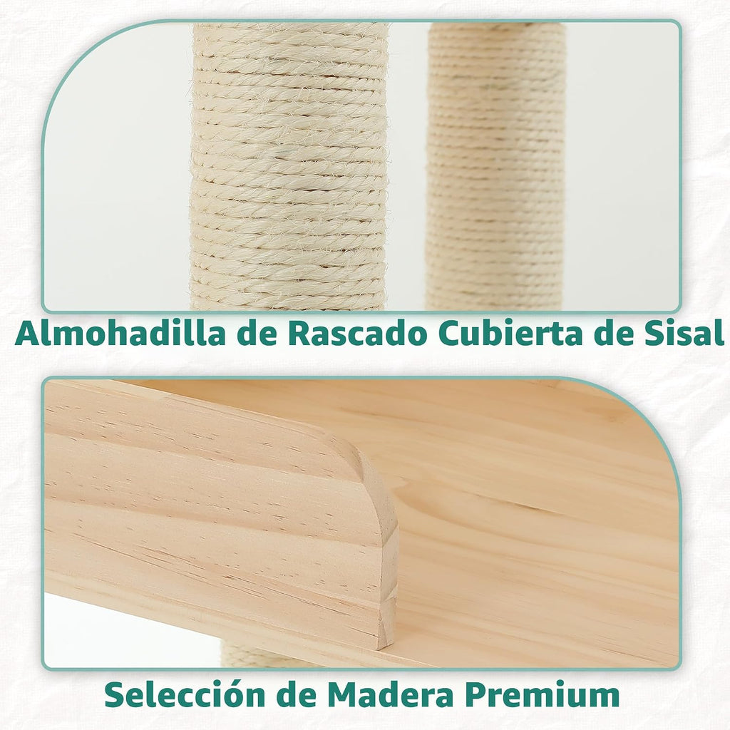 Torre para gatos de 60 pulgadas para caja de arena automática