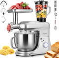 VIVOHOME - Batidora de pie 6 en 1, batidora de cabeza inclinable de 8.5