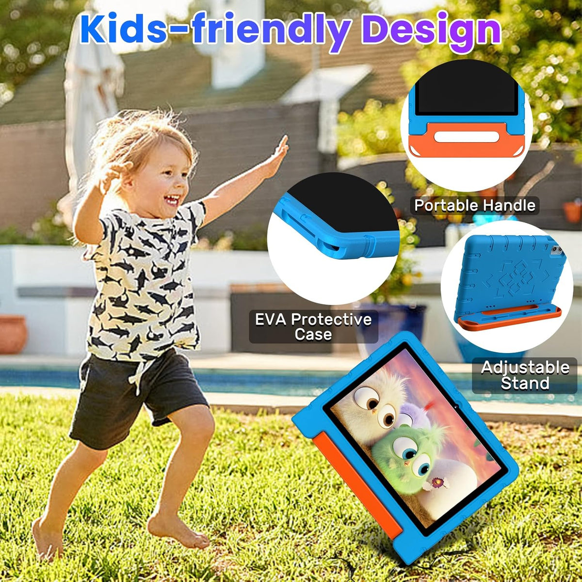 Tableta infantil 2025 con Android 15 de 10 pulgadas para niños Octa...