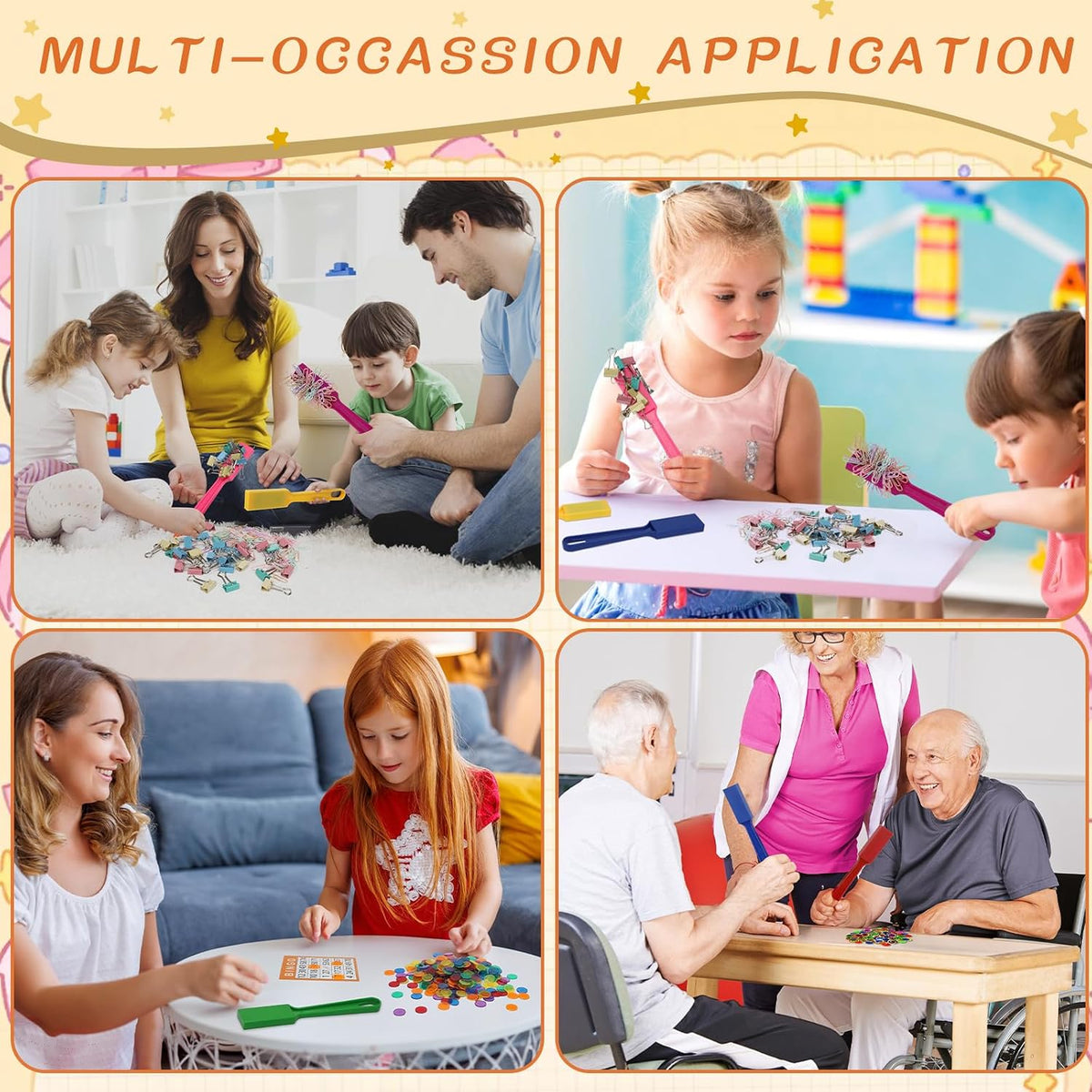 30 varitas magnéticas de bingo de 7.87 pulgadas, 10 colores para fichas de bingo, noche de juegos familiares, aprendizaje científico, actividades de conteo y diversión educativa, suministros