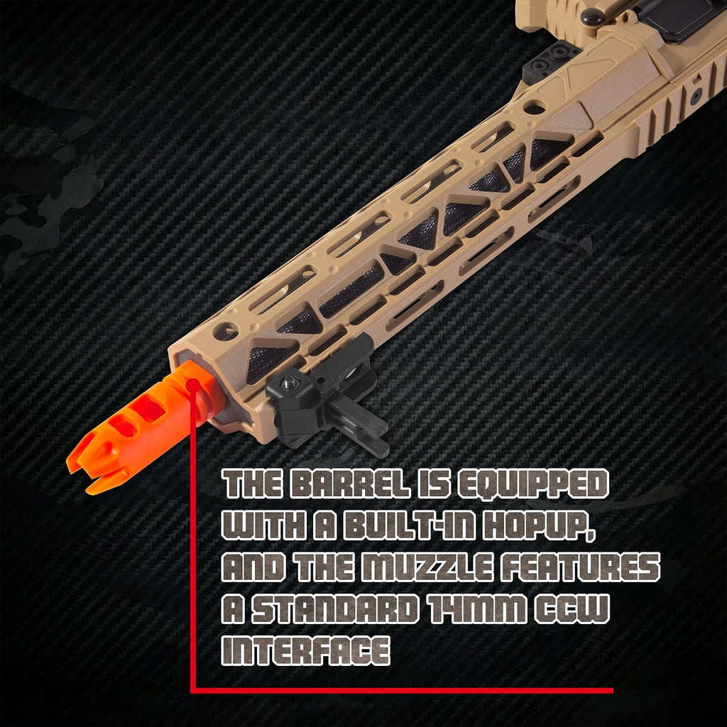 EMERBU Pro-Grade Gel Splat Blaster ARP9 Plus - Dispensador Automático de Gel Splatter 12 Orbes por Segundo - Alimentado por Batería Recargable de 7.4V (Compatible con 11.1V) - Juego al Aire Libre para Actividades en Equipo para Mayores de 15 años
