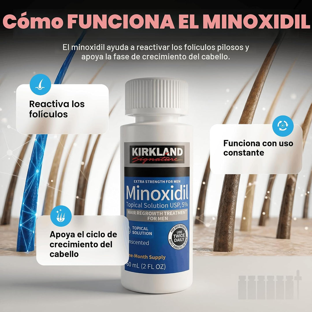 Minoxidil - Tratamiento líquido extra fuerte para el crecimiento de...