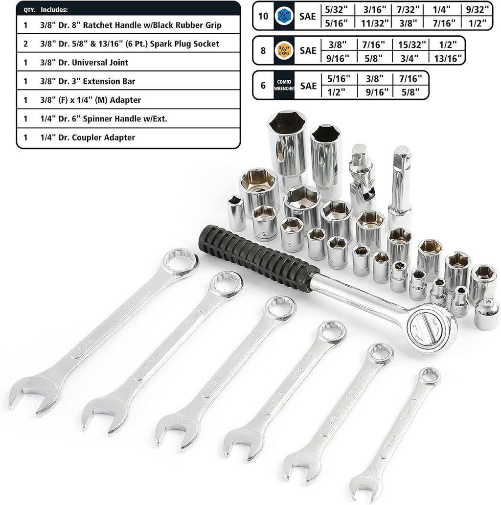 Great Neck MS125 Juego de herramientas marinas de 125 piezas, regal...