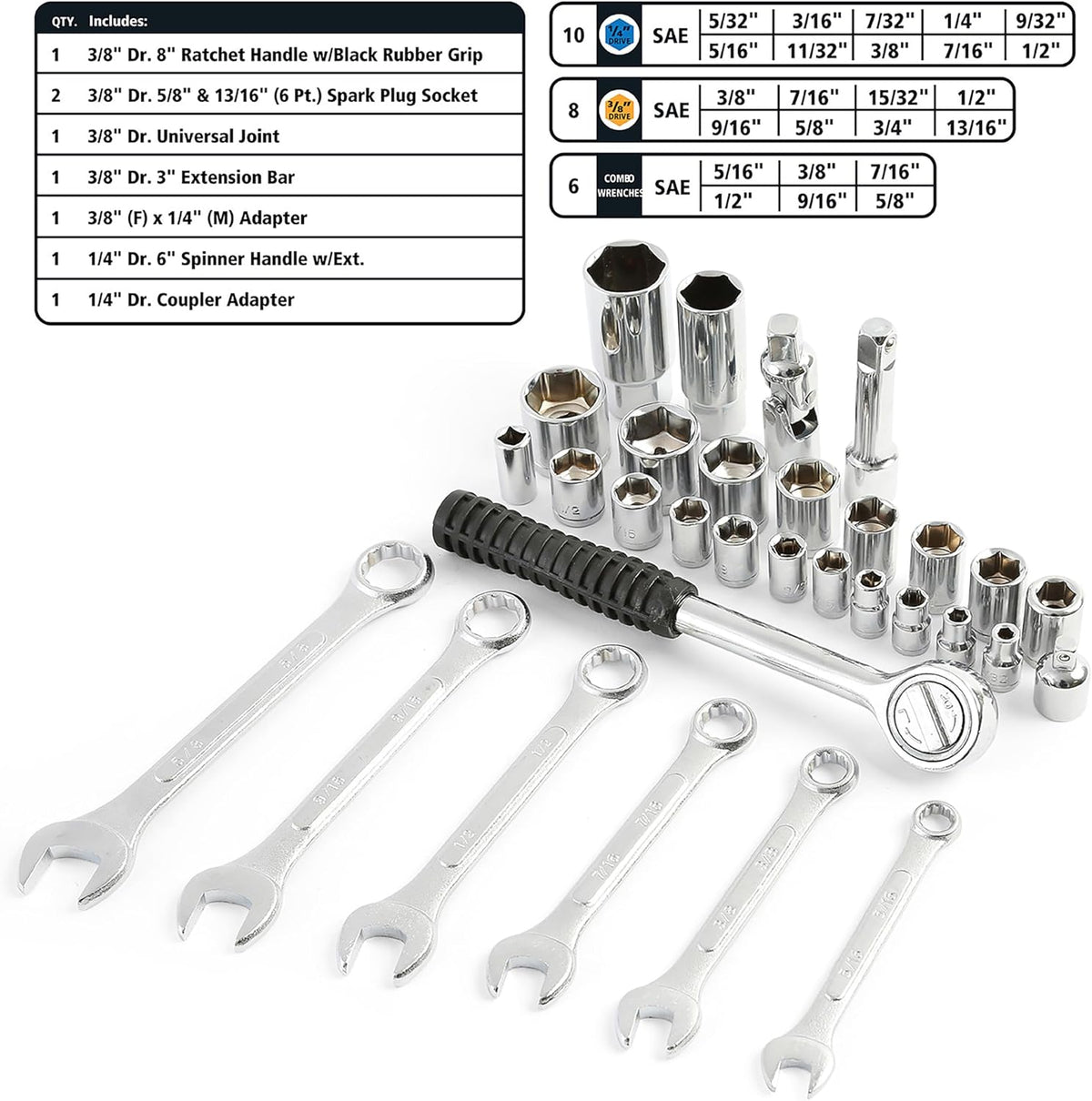Great Neck MS125 Juego de herramientas marinas de 125 piezas, regal...