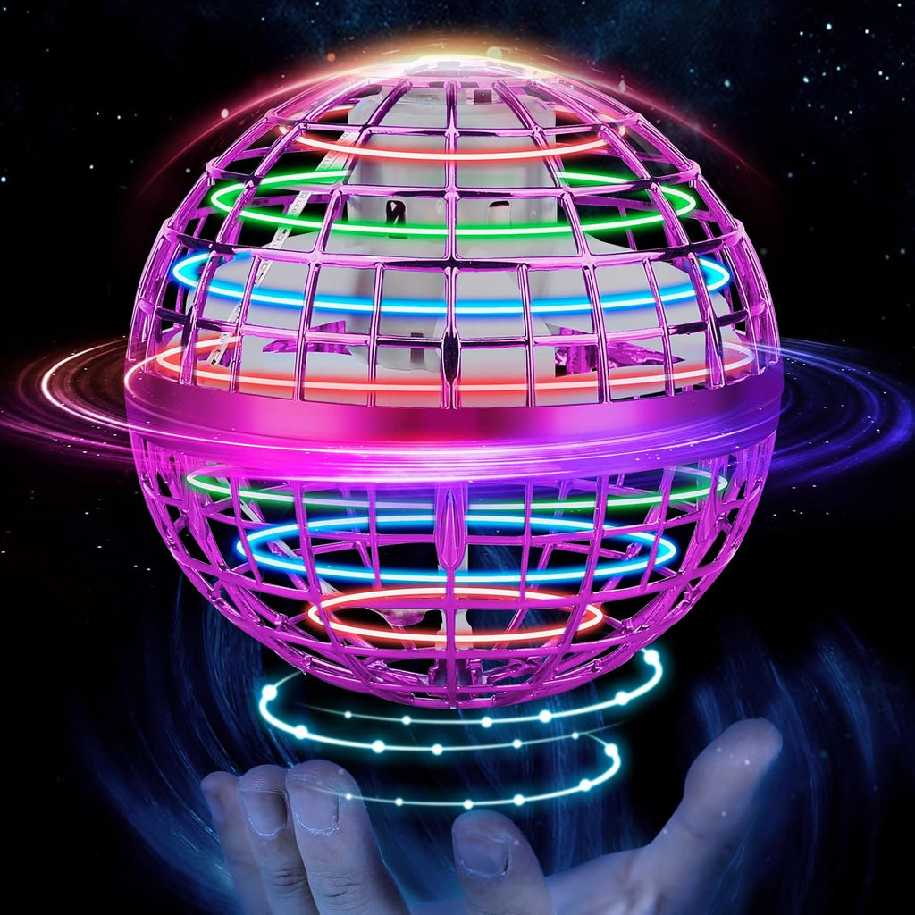 Juguete de bola de orbe volador 2026, bola flotante, juguetes geniales regalos para niños de 6, 7, 8, 9, 10, 11, 12 años, niños, niñas, adolescentes, mini dron de mano, globo cósmico