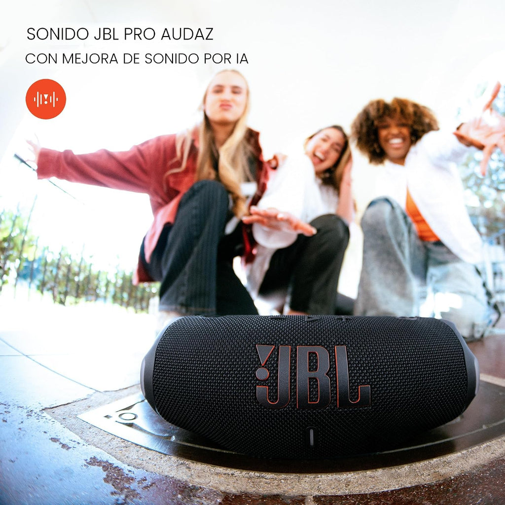 JBL Charge 6 - Altavoz Bluetooth portátil, impermeable y a prueba de caídas, sonido profesional audaz con refuerzo de sonido AI, 28 horas de tiempo de reproducción