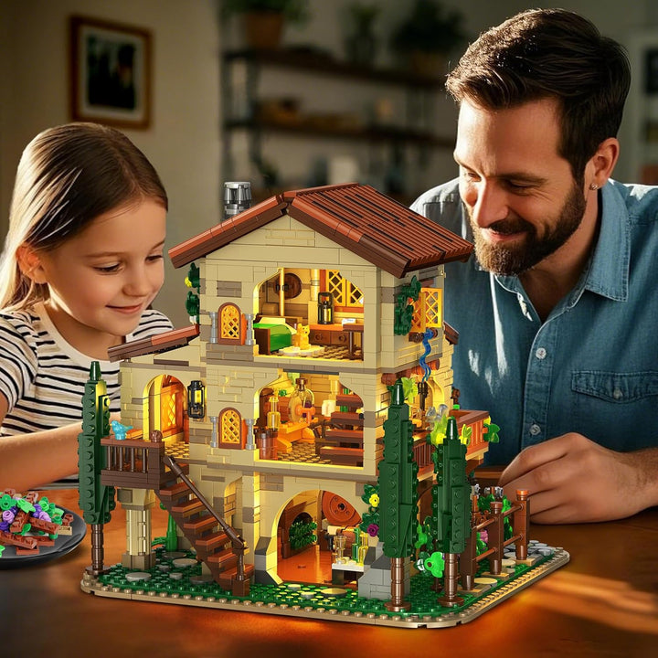 Winery Chateau - Juego de construcción de casa con luces