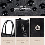 LOVEVOOK - Bolsa de mano para laptop para mujer, bolsa de trabajo profesional de 17.3 pulgadas con embrague a juego, bolsa de cuero vintage impermeable para computadora, oficina, viajes de negocios y uso diario, regalo para mujeres