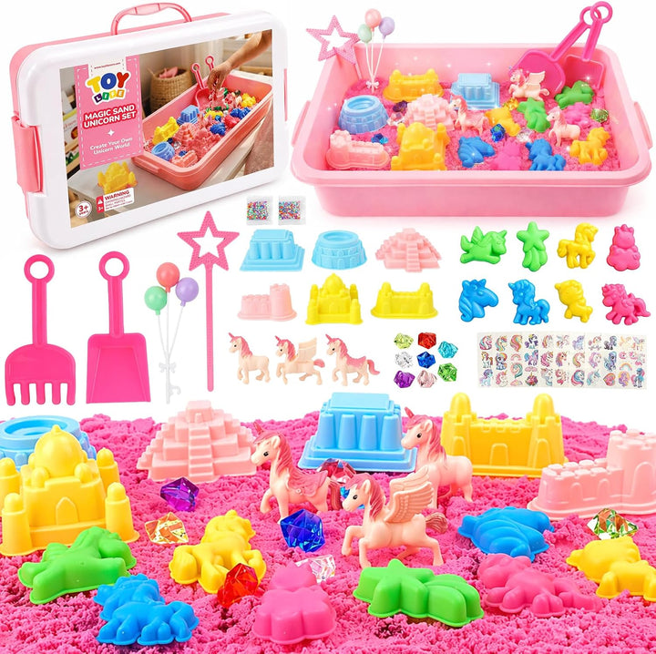 TOY Life Contenedores sensoriales de dinosaurios de arena para niño...