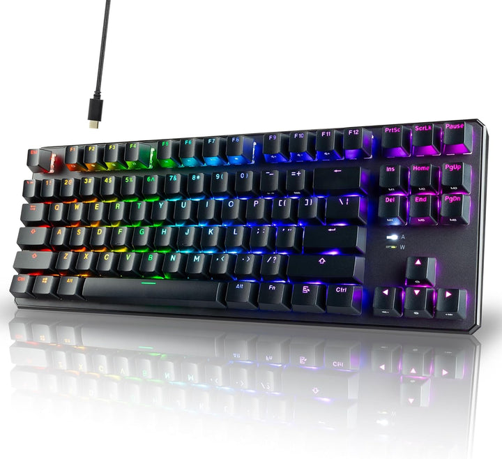 TECWARE Phantom+ Teclado mecánico RGB de 87 teclas para juegos | Te...