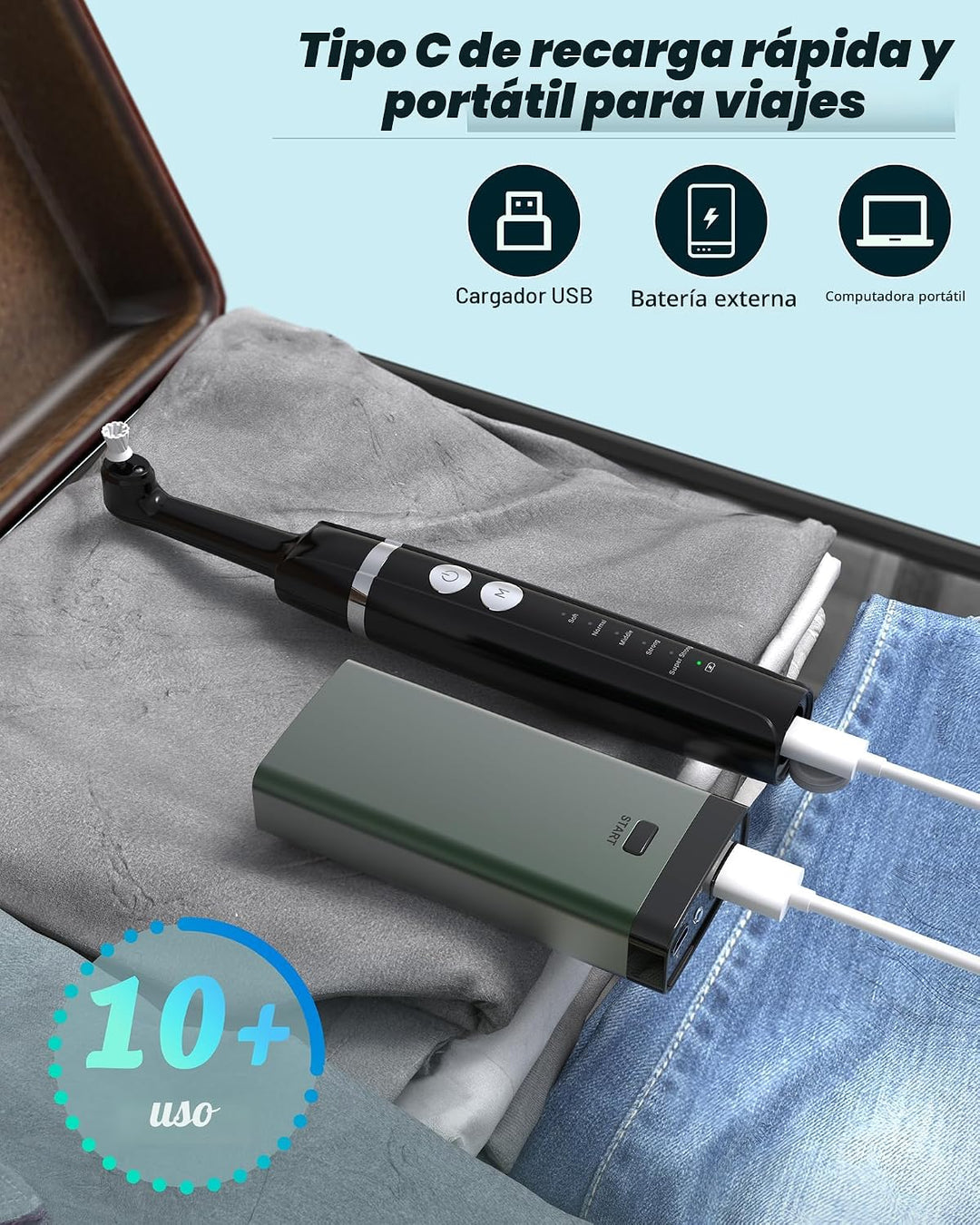 Pulidor de Dientes, Kit Recargable de Blanqueamiento Dental para Li...