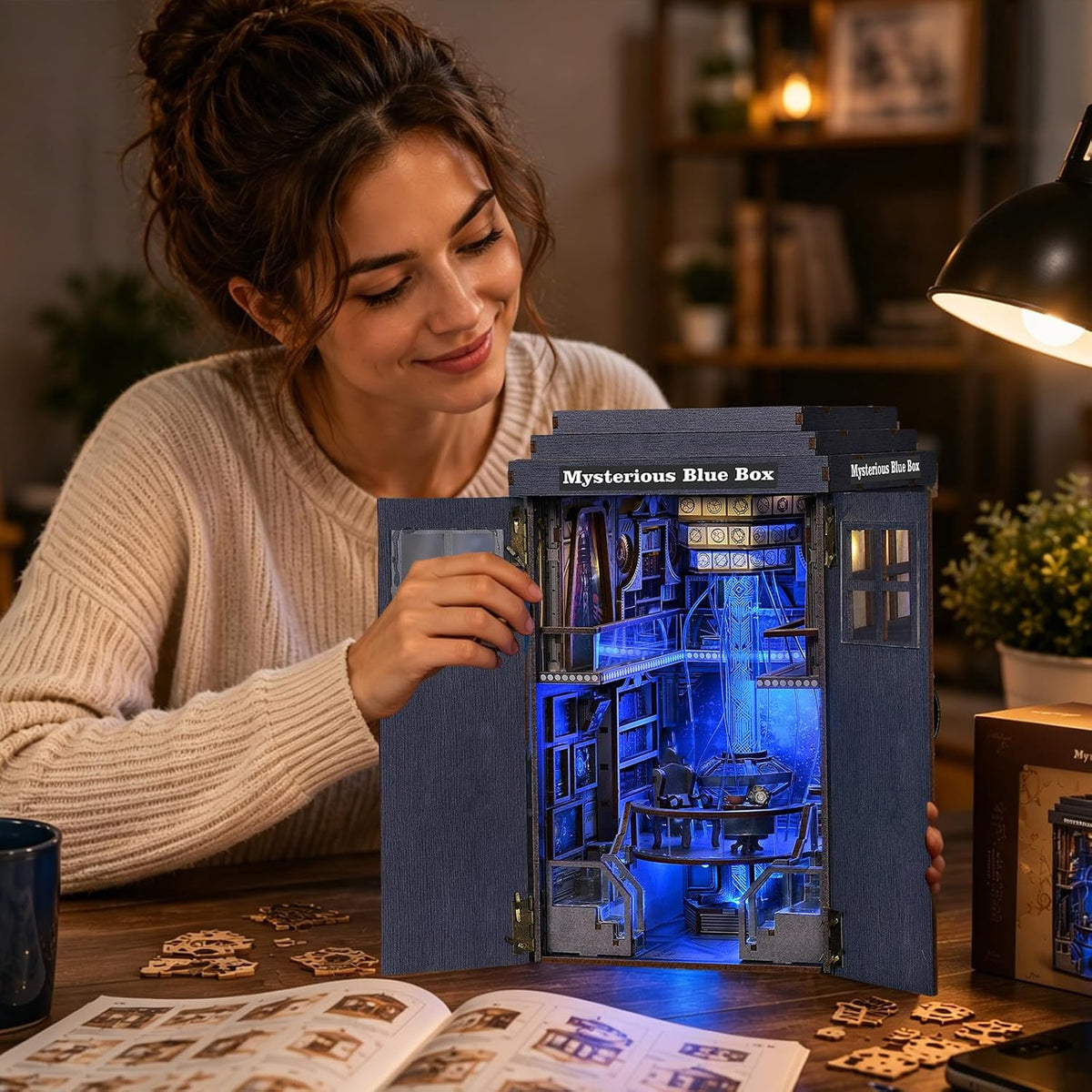 Kit de Rincón de Lectura, Kit de Casa de Muñecas DIY para Adultos y Adolescentes