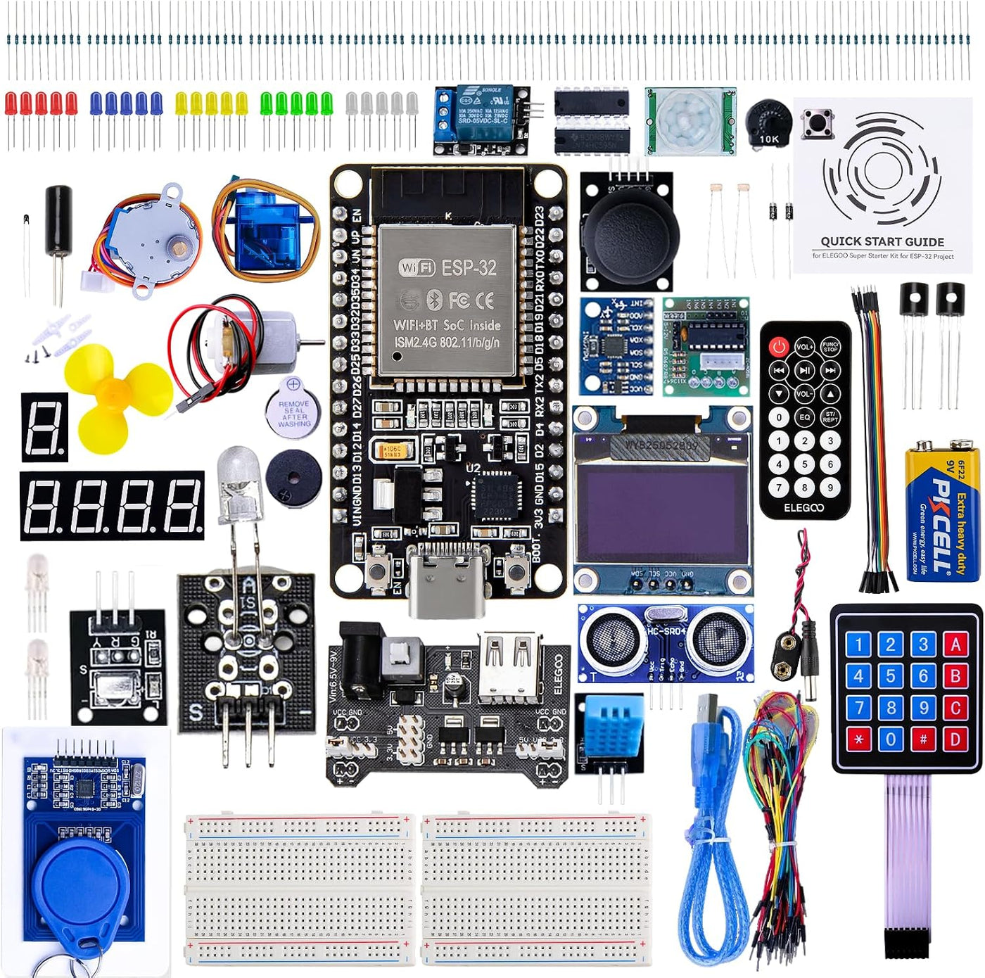ELEGOO ESP-32 Kit de inicio súper avanzado con tutorial y placa de...