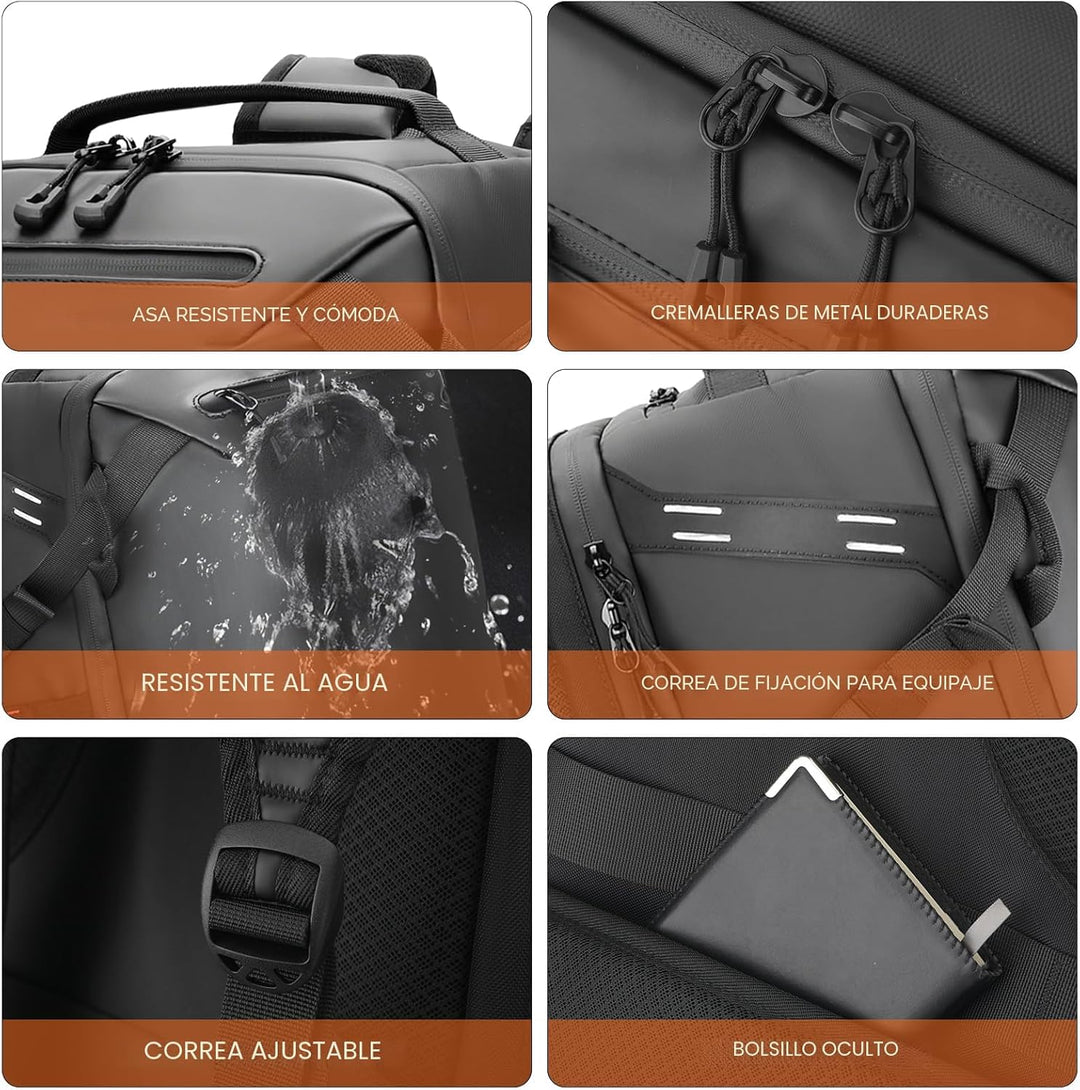 SWICKY Mochila de viaje para hombres, 40 L, mochila para laptop, ap...