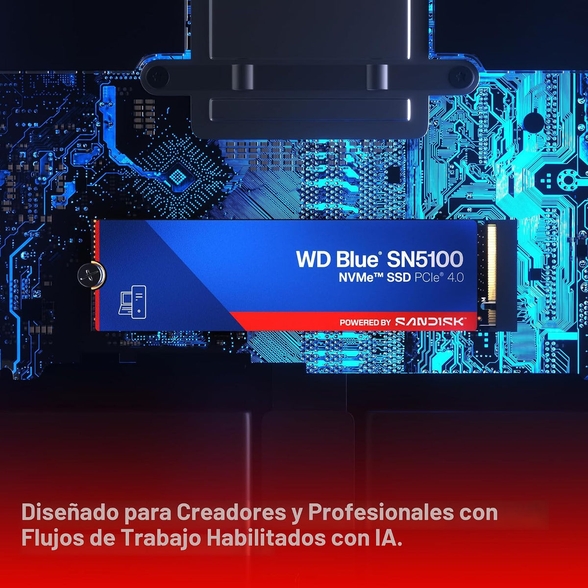 WD Blue SN5100 SSD NVMe de 2 TB - M.2 2280, PCIe Gen 4.0, unidad in...