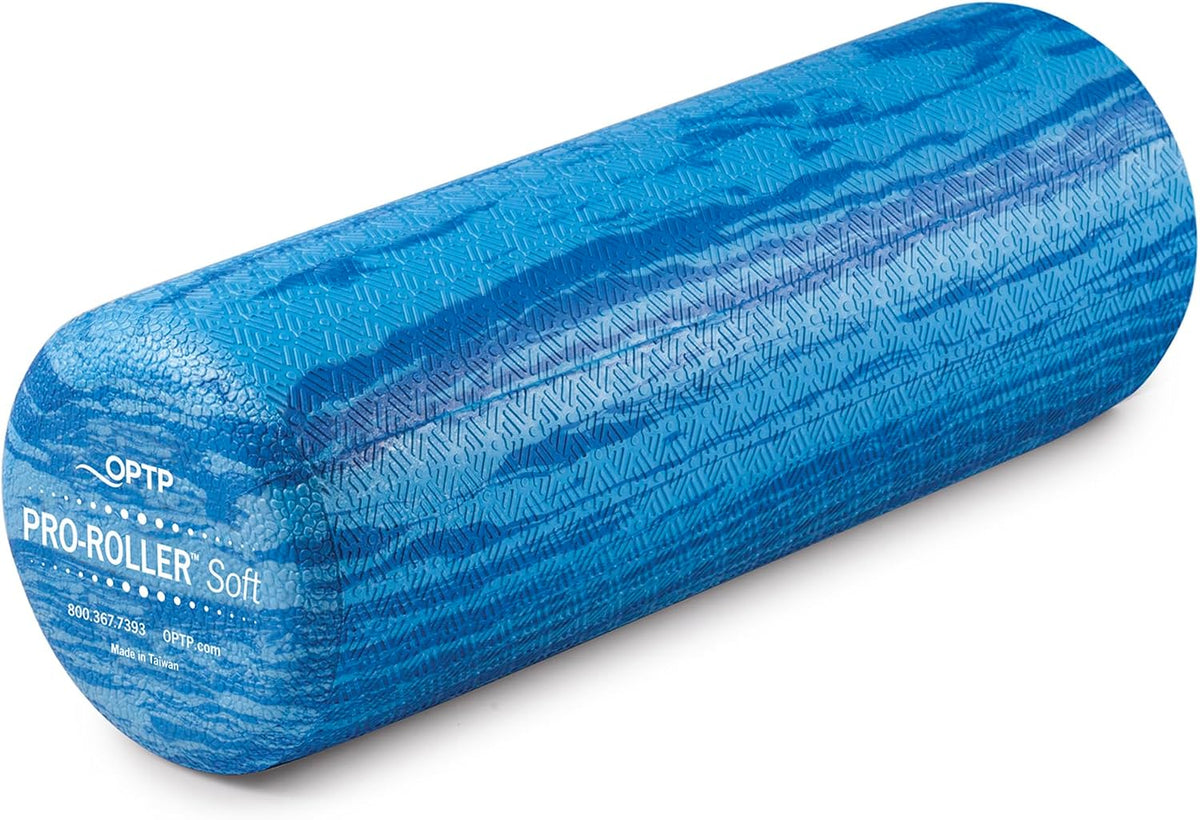 OPTP PRO-Roller - Rodillo de espuma de densidad suave, redondo, azul corto