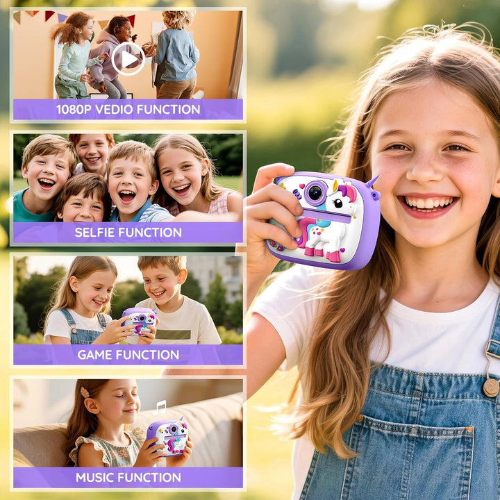 YOZISS Cámara Instantánea para Niños con Impresión, Cámara Digital...