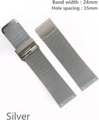 NZZXTO Correa de repuesto de acero inoxidable para relojes Skagen Bering, unisex, con tornillo, se ajusta a más tamaños