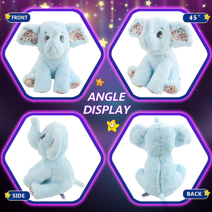 BSTAOFY Juguete de peluche suave de elefante iluminado con luces LE...