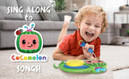 eKids Cocomelon Juguete Singalong Boombox con micrófono y música incorporada, juguetes para niños pequeños para fanáticos de los regalos de Cocomelon