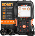 ANCEL Escáner de Camión Resistente HD601 Herramienta de Diagnóstico de Sistema Completo para Diésel Compatible con Cummins, Detroit, Freightliner, International, Paccar, Lector de Código 2 en 1 para