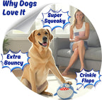 Juguete para perros para masticadores agresivos, bola masticable chirriante