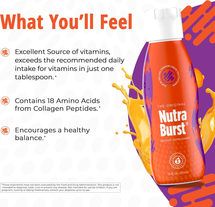 Total Life Changes NutraBurst Multivitamínico líquido, apoyo nutric...