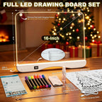 Tablero de dibujo LED de 16 pulgadas para niños, juego de regalo de