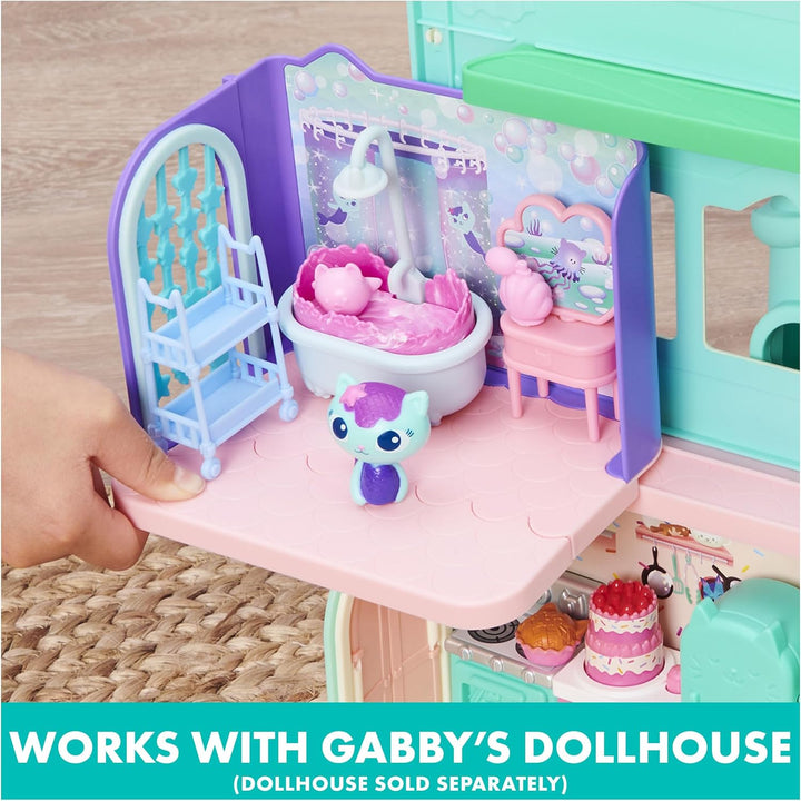 Casa de muñecas de Gabby, Baño para acicalarte y mimarte con figura...