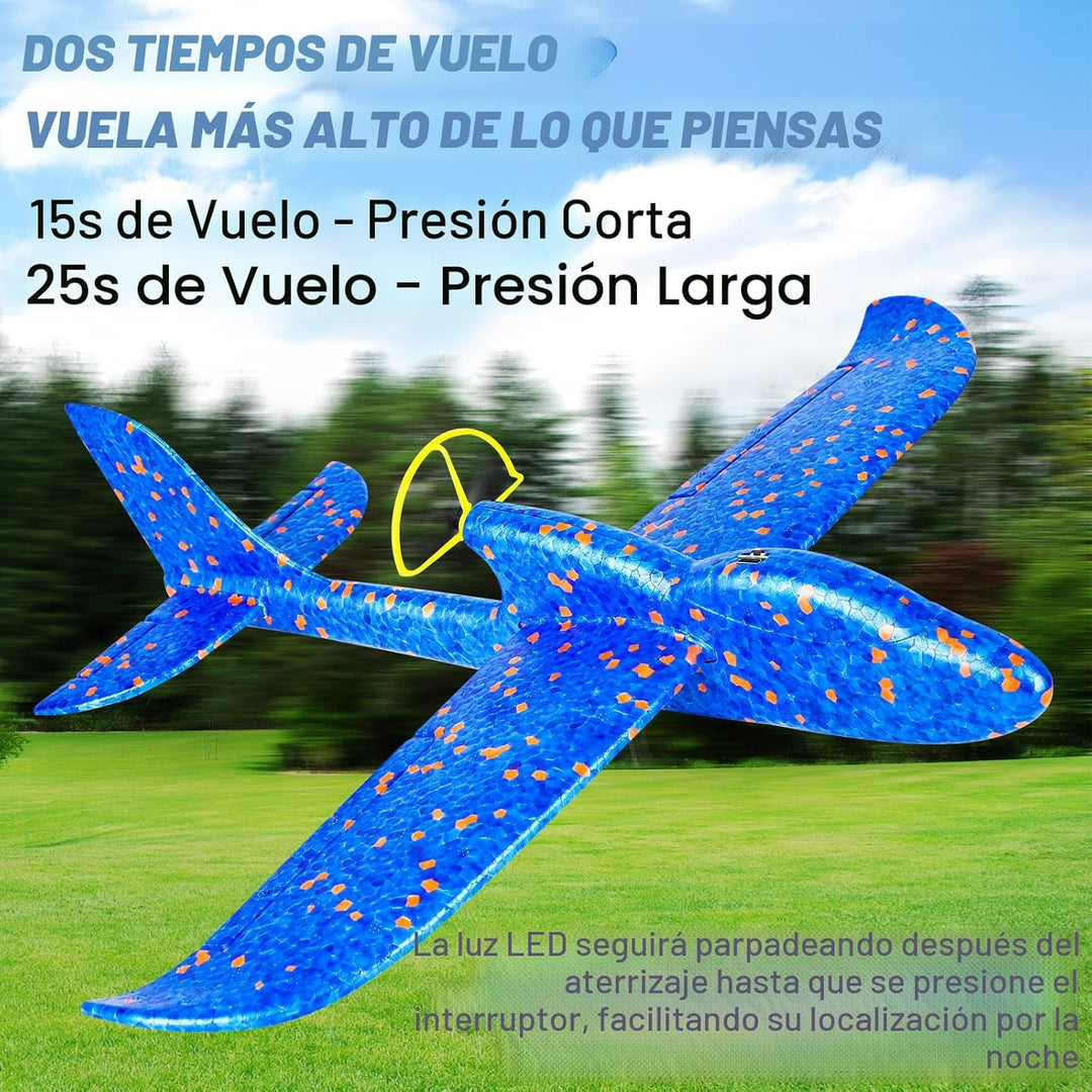 Fuwidvia Juguete de Avión de Espuma Eléctrico, Paquete de 2 LED 15\...